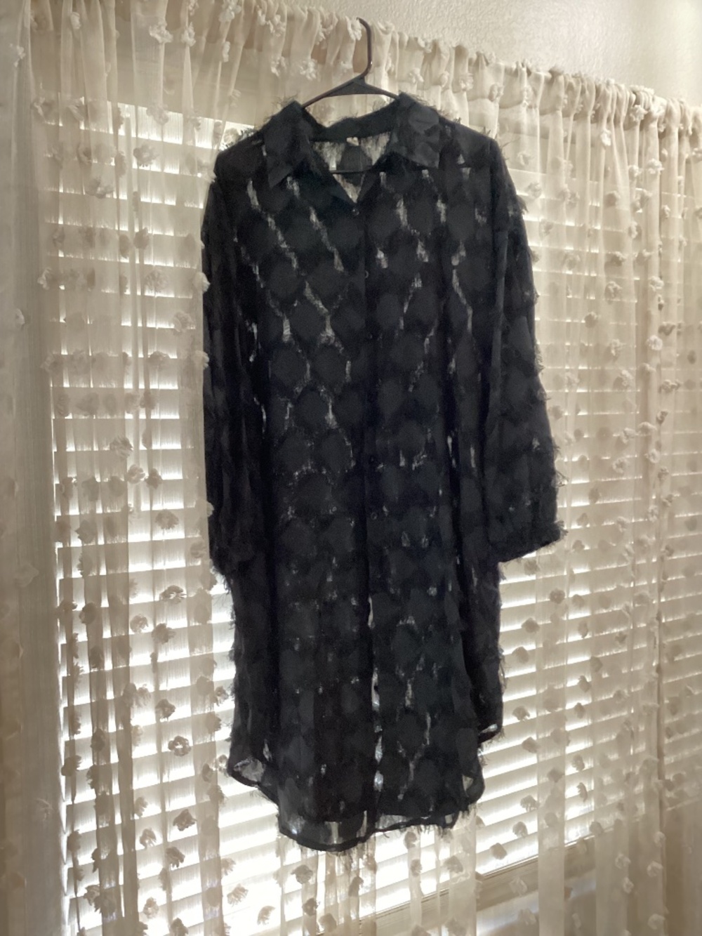 Women’s Black Fringe Blouse